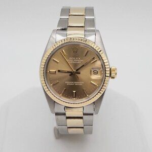 ROLEX DATEJUST 31mm MIDSIZE 18k Yellow Gold SS Watch MEN LADIES SERVICED